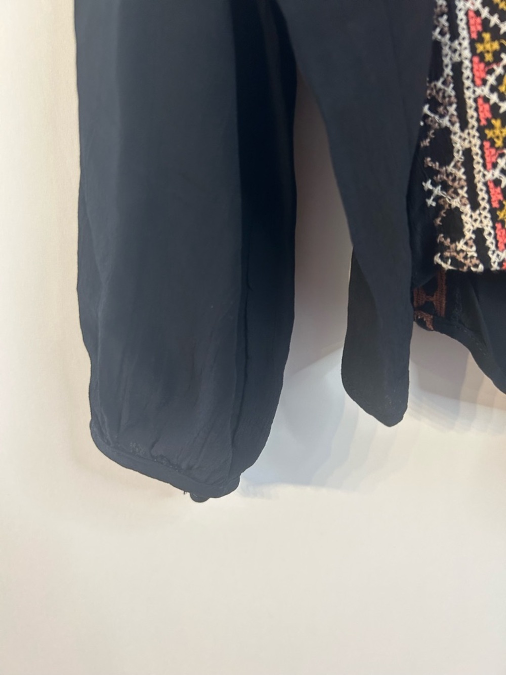 bl^nk London Women’s Black Lisi Embroidered Long Sleeve Blouse, Size Small - Picture 10 of 16